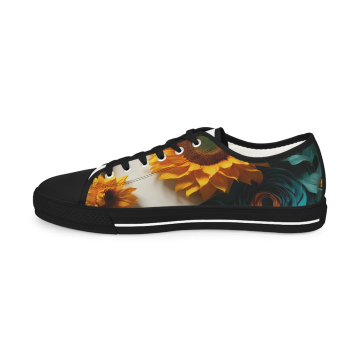 Sunflower Turquoise Elegance - Men's Lowtop Sneakers - Shoes - g(0D·IO) - US 5 - Black sole -