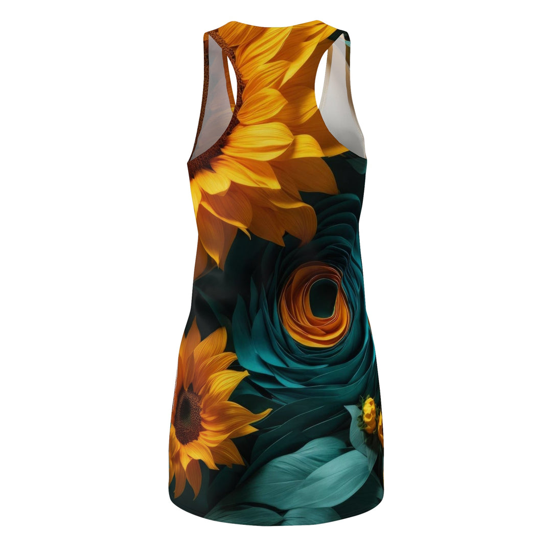 Sunflower Turquoise Elegance - Racerback Dress - All Over Prints - g(0D·IO) - XS - -