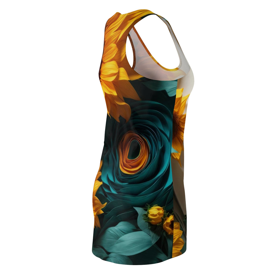 Sunflower Turquoise Elegance - Racerback Dress - All Over Prints - g(0D·IO) - XS - -