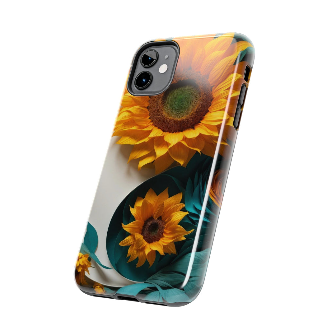 Sunflower Turquoise Elegance - Tough Phone Case - Phone Case - g(0D·IO) - iPhone 14 - -