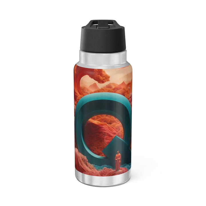 Surreal Autumnal Quest - Gator Tumbler 32oz - Mug - g(0D·IO) - Silver - 32oz -