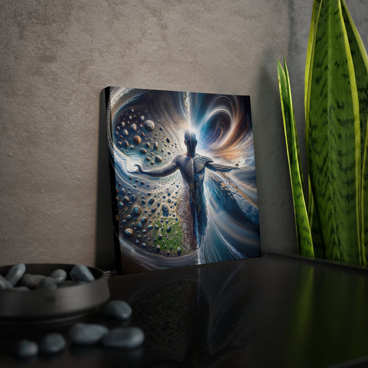 Surreal Cosmic Intersection - Canvas Photo Tile - Canvas - g(0D·IO) - 8" x 8" (Square) - 0.5" -