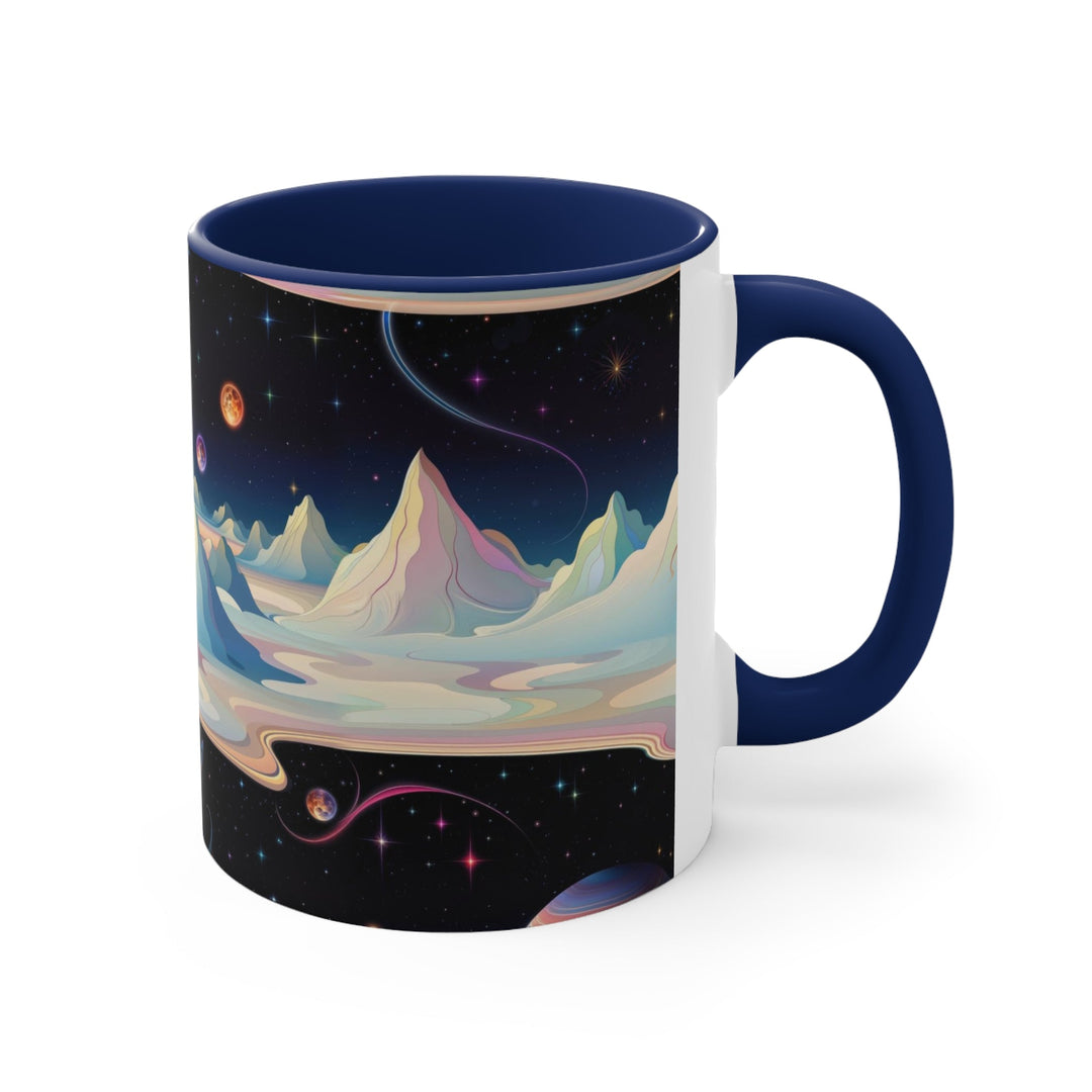 Surreal Cosmic Landscape - Accent Coffee Mug - Mug - g(0D·IO) - Pink - 11oz -