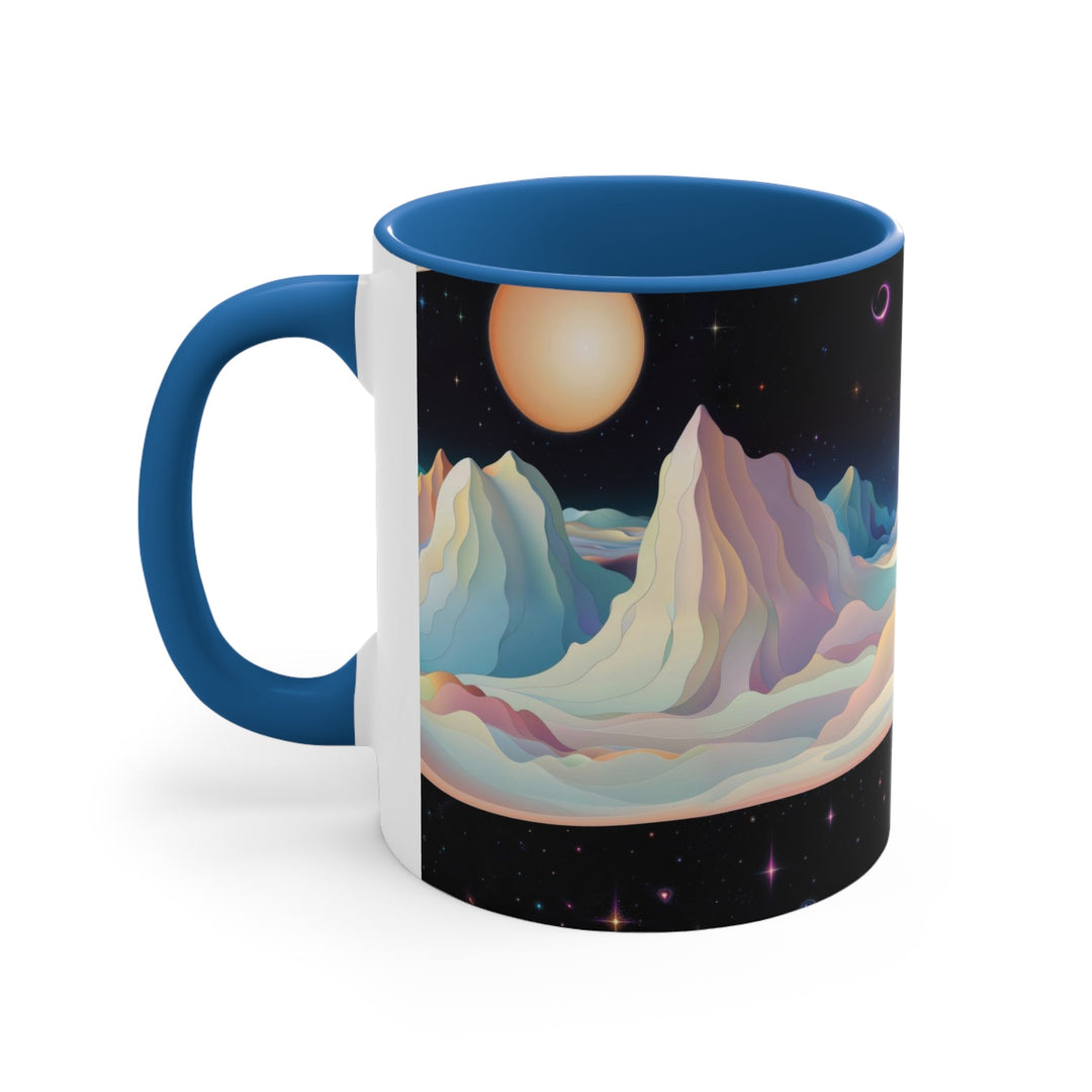 Surreal Cosmic Landscape - Accent Coffee Mug - Mug - g(0D·IO) - Pink - 11oz -