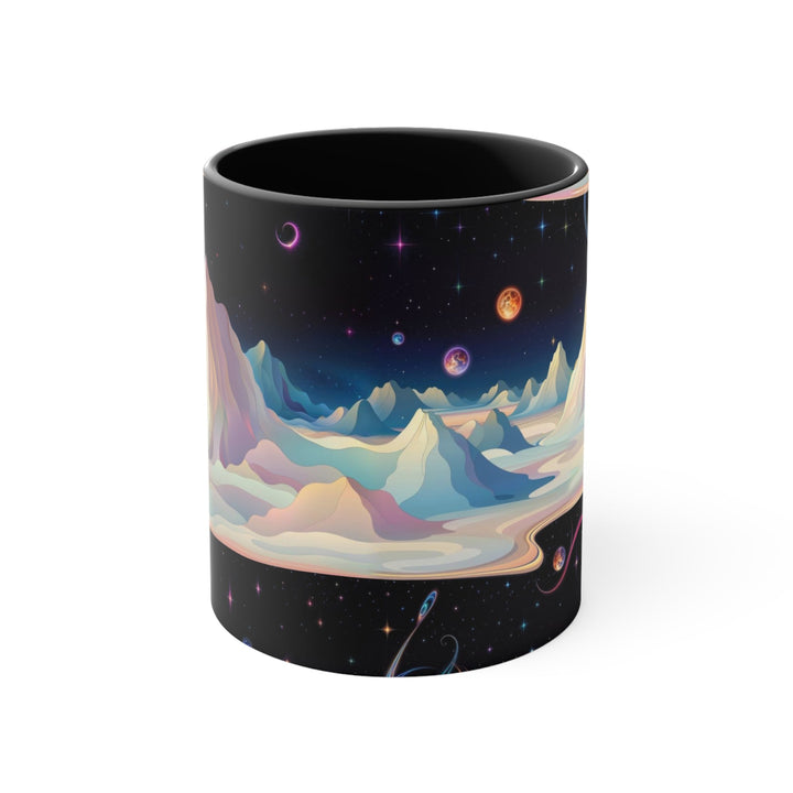 Surreal Cosmic Landscape - Accent Coffee Mug - Mug - g(0D·IO) - Black - 11oz -