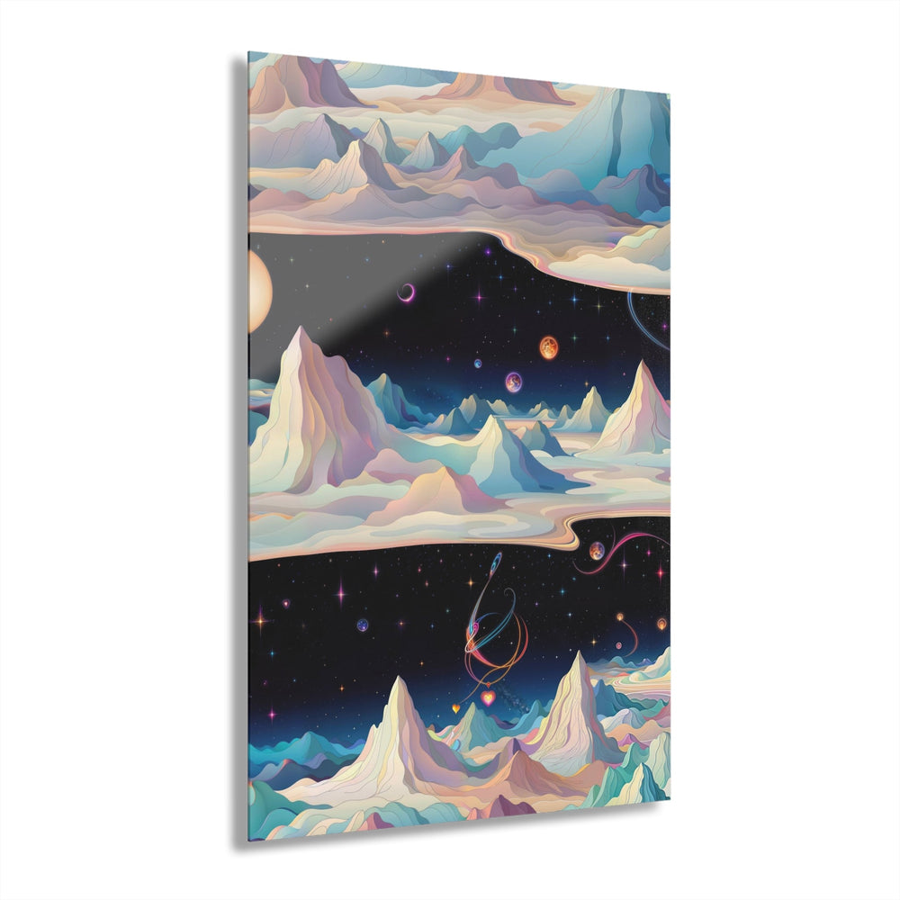 Surreal Cosmic Landscape - Acrylic Prints (French Cleat Hanging) - Home Decor - g(0D·IO) - 24" x 36" (Vertical) - 0.25'' -