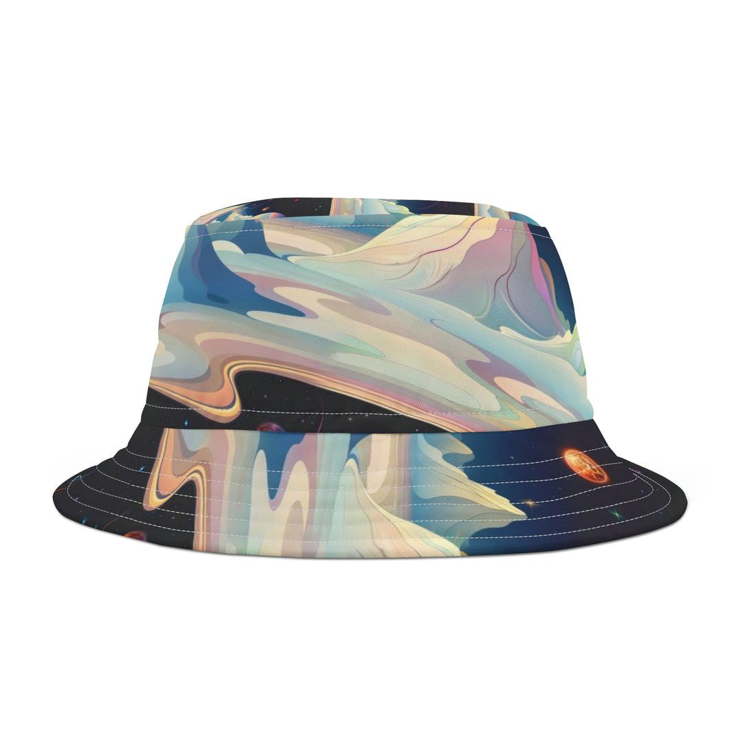 Surreal Cosmic Landscape - Bucket Hat - Hats - g(0D·IO) - Large - White stitching -