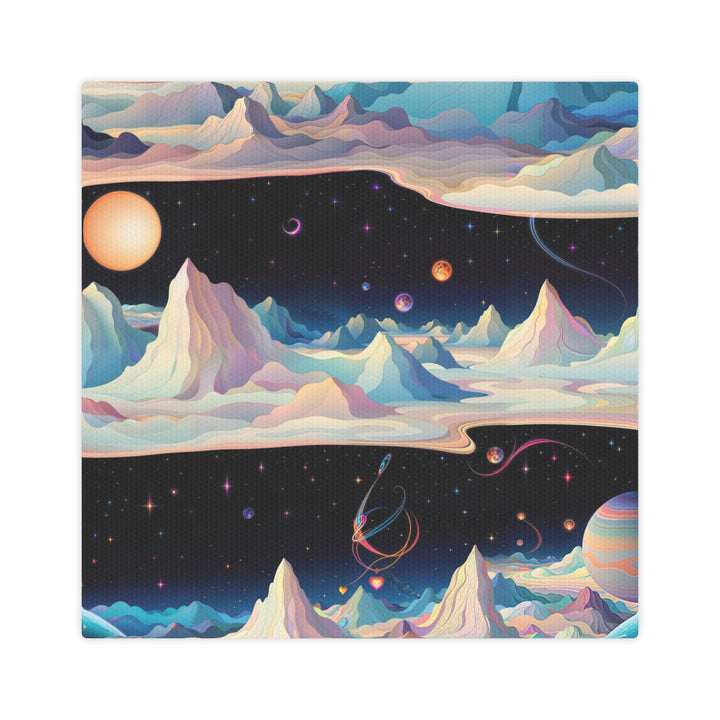 Surreal Cosmic Landscape - Canvas Photo Tile - Canvas - g(0D·IO) - 8" x 8" (Square) - 0.5" -