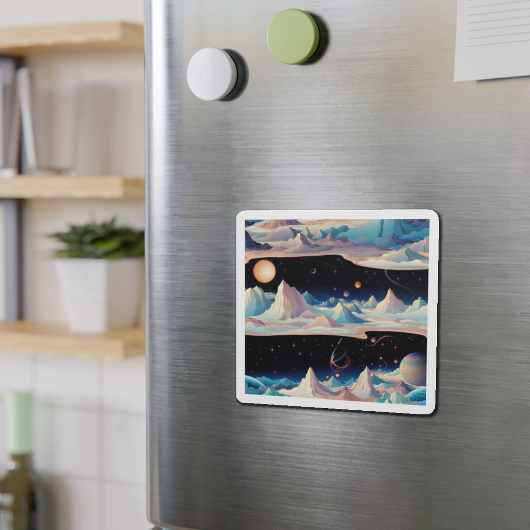 Surreal Cosmic Landscape - Die-cut Magnet - Home Decor - g(0D·IO) - 6 × 6" - Die-Cut - 1 pc