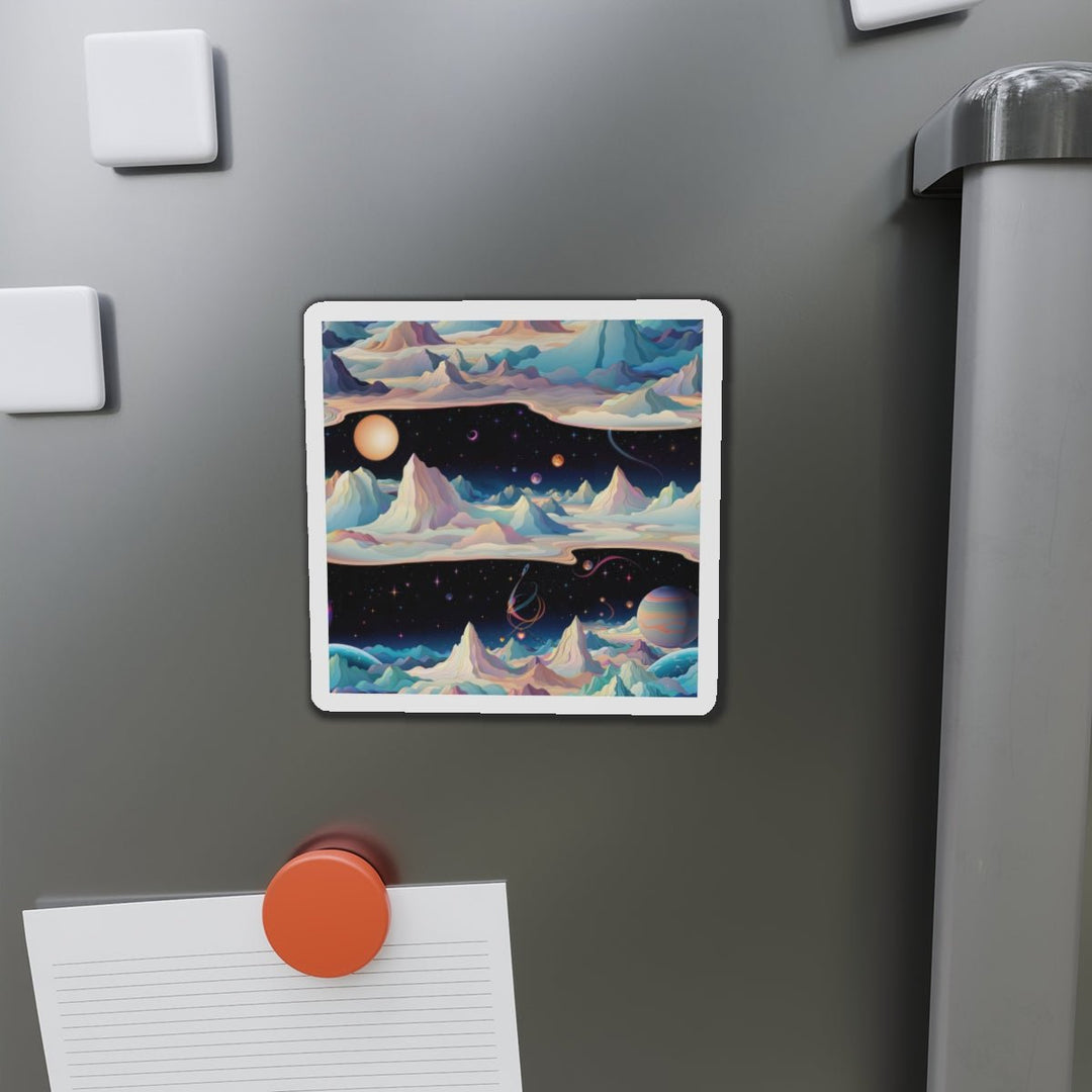 Surreal Cosmic Landscape - Die-cut Magnet - Home Decor - g(0D·IO) - 6 × 6" - Die-Cut - 1 pc