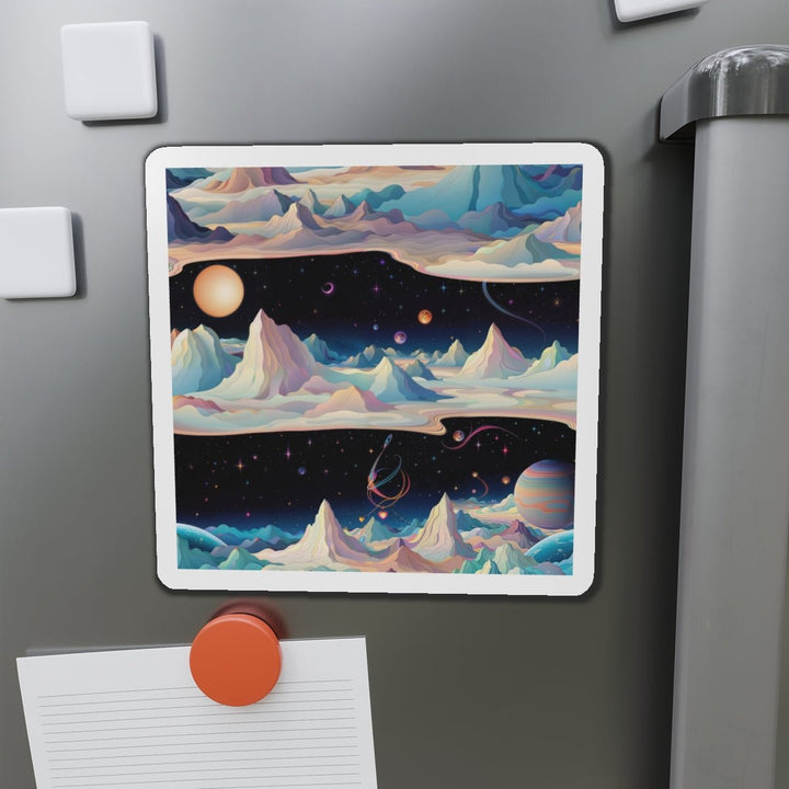 Surreal Cosmic Landscape - Die-cut Magnet - Home Decor - g(0D·IO) - 6 × 6" - Die-Cut - 1 pc