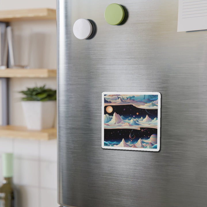 Surreal Cosmic Landscape - Die-cut Magnet - Home Decor - g(0D·IO) - 6 × 6" - Die-Cut - 1 pc