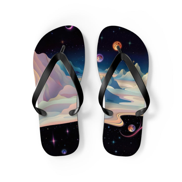 Surreal Cosmic Landscape - Flip Flops - Shoes - g(0D·IO) - M - Black sole -