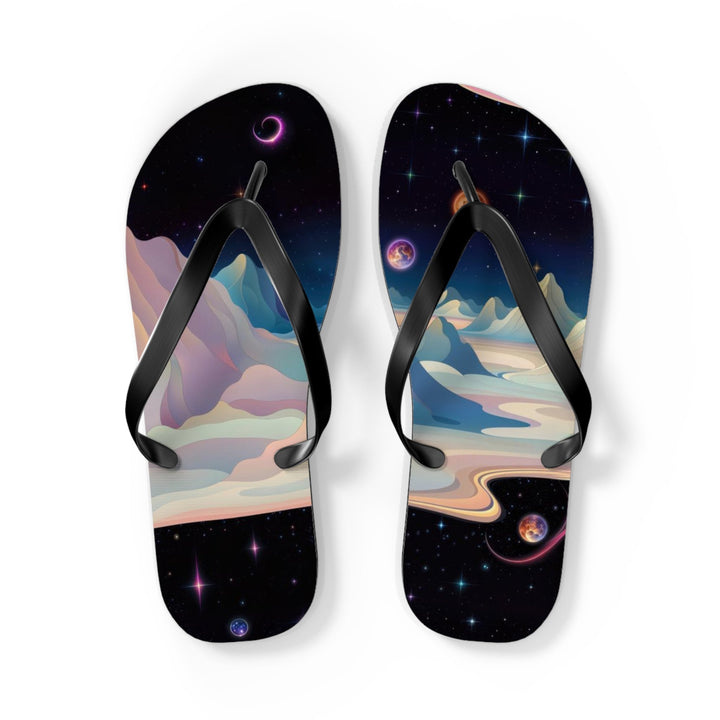 Surreal Cosmic Landscape - Flip Flops - Shoes - g(0D·IO) - L - Black sole -