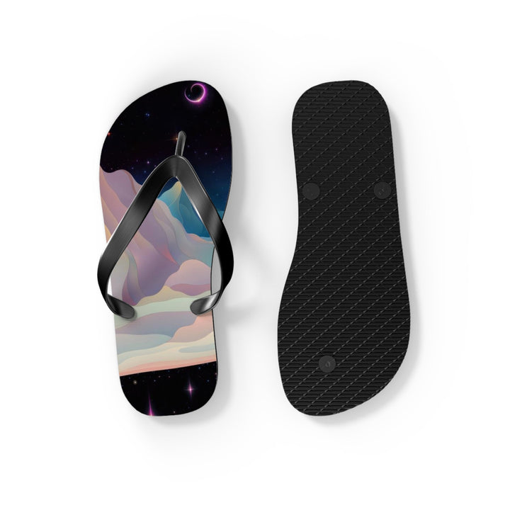 Surreal Cosmic Landscape - Flip Flops - Shoes - g(0D·IO) - XL - Black sole -