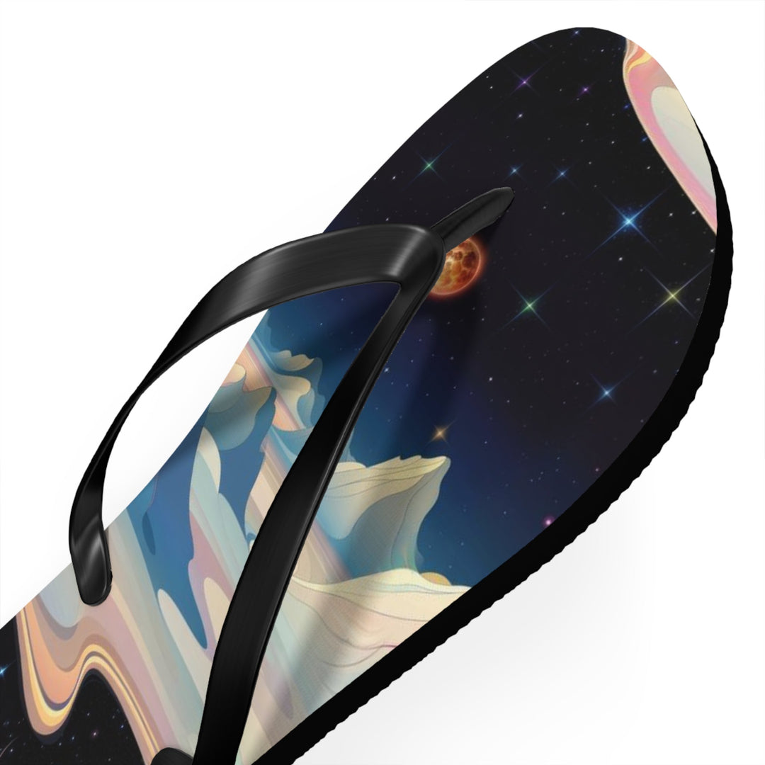 Surreal Cosmic Landscape - Flip Flops - Shoes - g(0D·IO) - XL - Black sole -