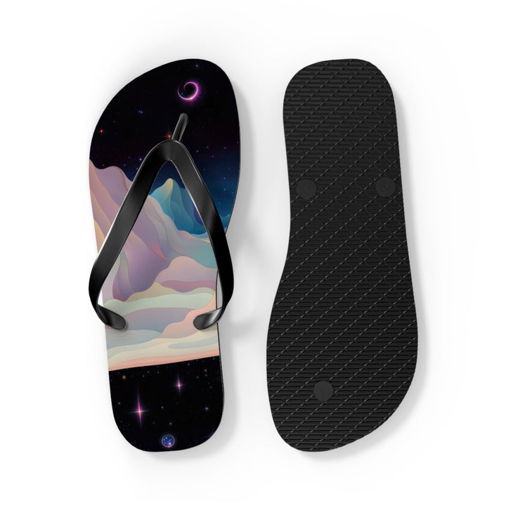 Surreal Cosmic Landscape - Flip Flops - Shoes - g(0D·IO) - XL - Black sole -