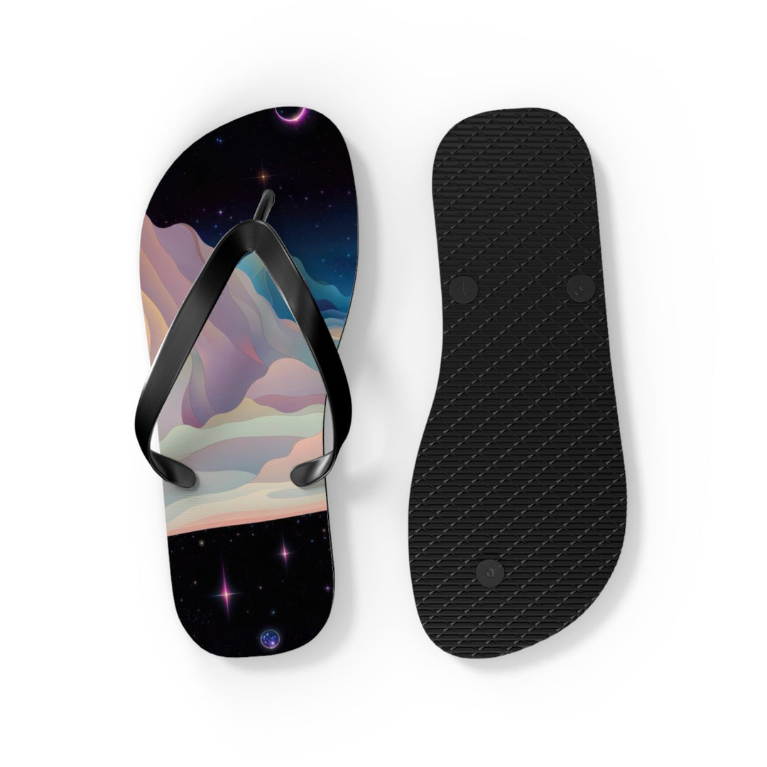 Surreal Cosmic Landscape - Flip Flops - Shoes - g(0D·IO) - XL - Black sole -