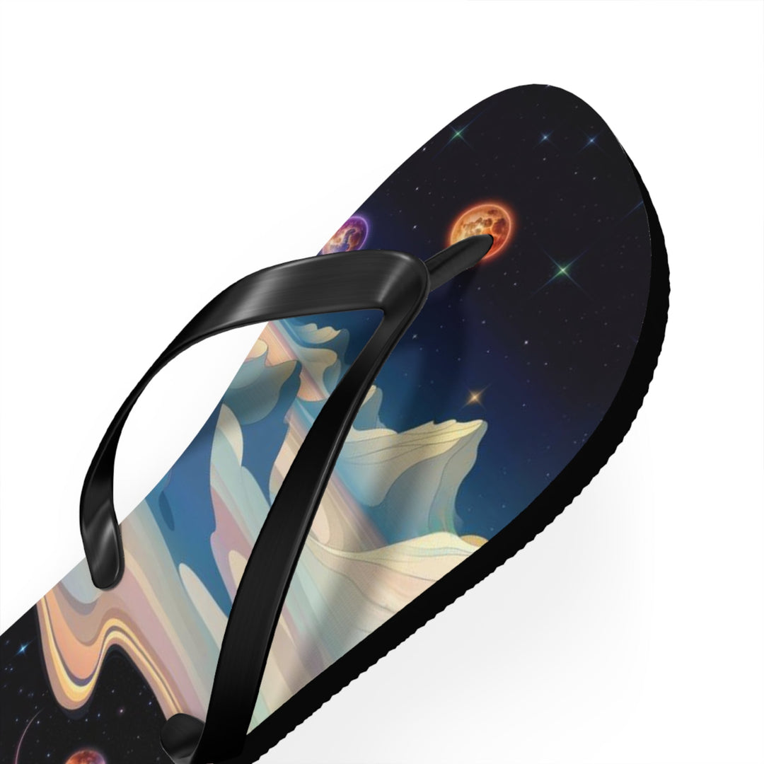 Surreal Cosmic Landscape - Flip Flops - Shoes - g(0D·IO) - XL - Black sole -