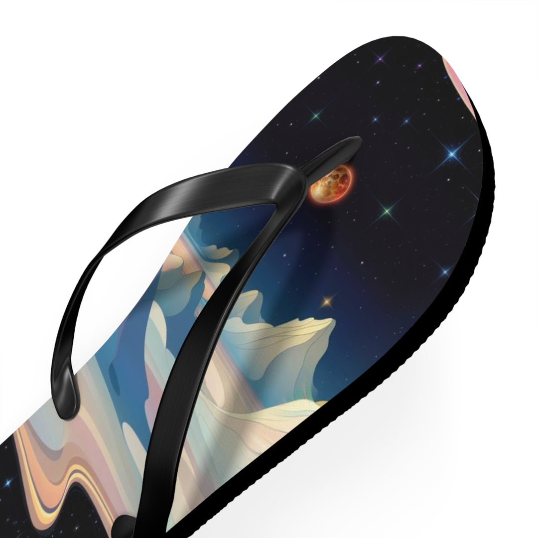 Surreal Cosmic Landscape - Flip Flops - Shoes - g(0D·IO) - XL - Black sole -