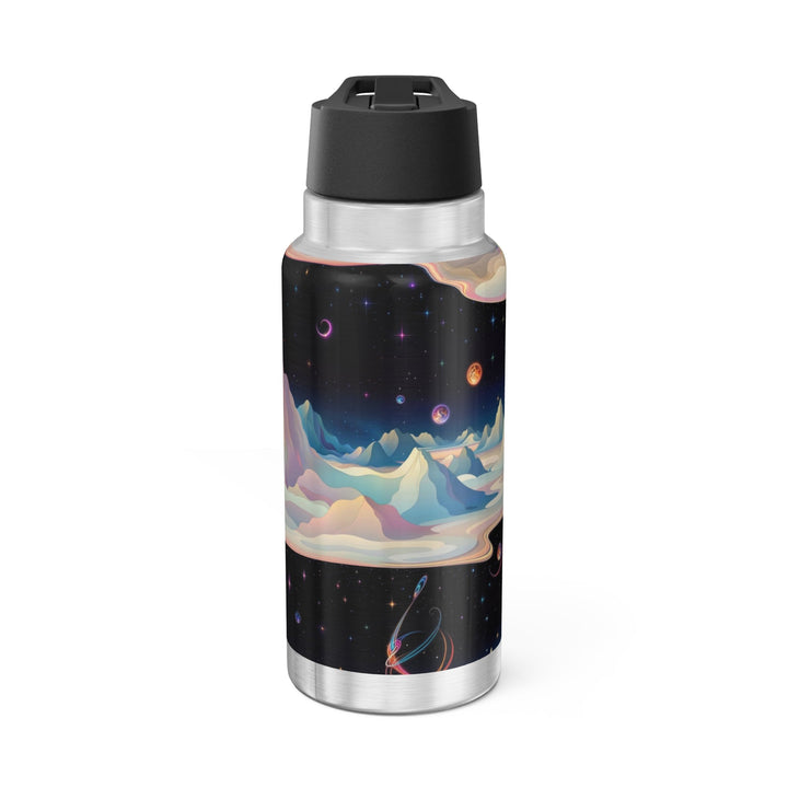 Surreal Cosmic Landscape - Gator Tumbler 32oz - Mug - g(0D·IO) - Silver - 32oz -