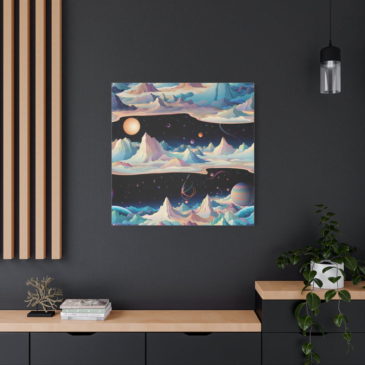 Surreal Cosmic Landscape - Matte Canvas Print 1.25" - Canvas - g(0D·IO) - 36" x 36" - 1.25" -