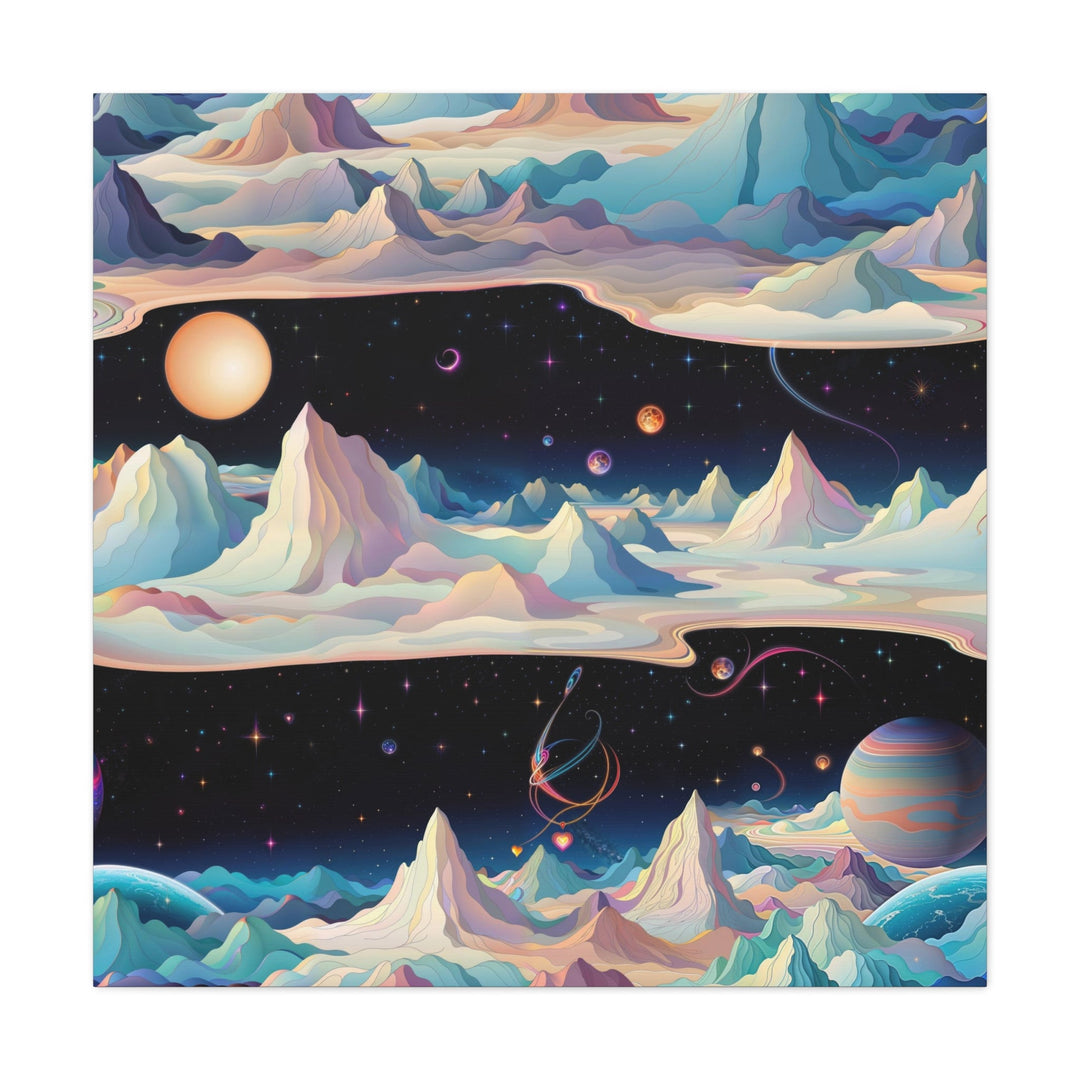 Surreal Cosmic Landscape - Matte Canvas Print 1.25" - Canvas - g(0D·IO) - 36" x 36" - 1.25" -