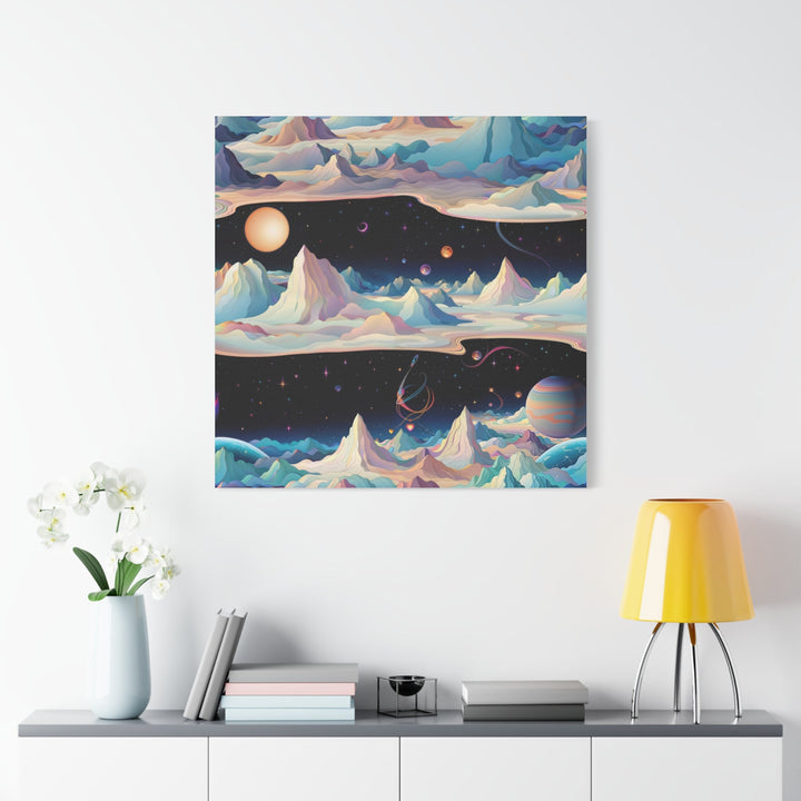 Surreal Cosmic Landscape - Matte Canvas Print 1.25" - Canvas - g(0D·IO) - 36" x 36" - 1.25" -