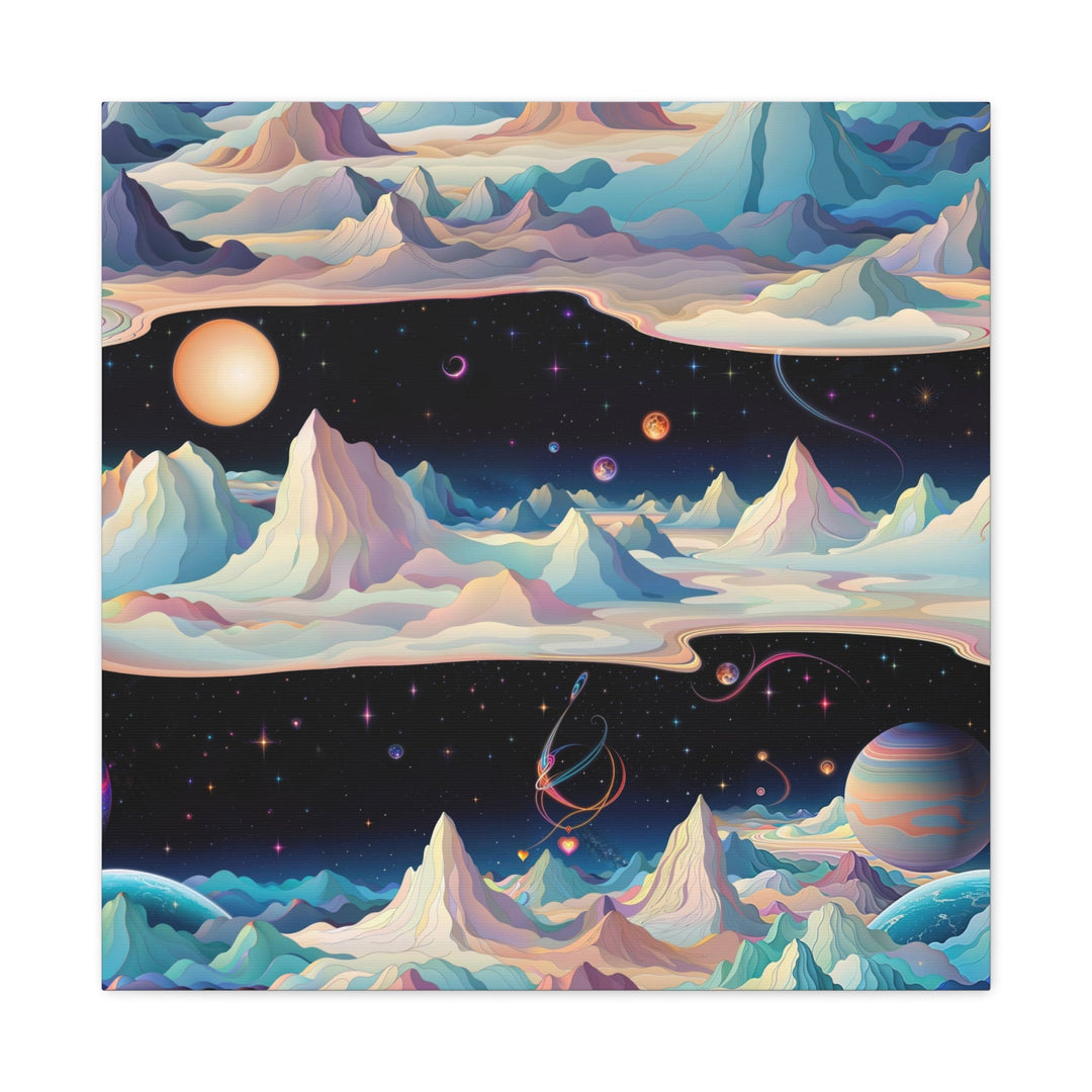 Surreal Cosmic Landscape - Matte Canvas Print 1.25" - Canvas - g(0D·IO) - 24″ x 24″ - 1.25" -