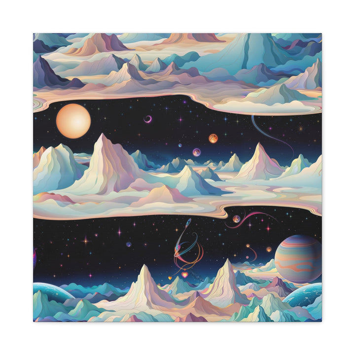 Surreal Cosmic Landscape - Matte Canvas Print 1.25" - Canvas - g(0D·IO) - 24″ x 24″ - 1.25" -