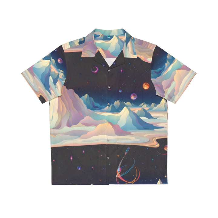 Surreal Cosmic Landscape - Men's Hawaiian Shirt - All Over Prints - g(0D·IO) - S - White -