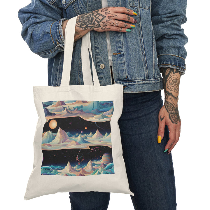 Surreal Cosmic Landscape - Natural Tote Bag - Bags - g(0D·IO) - 15" x 16" - Natural -