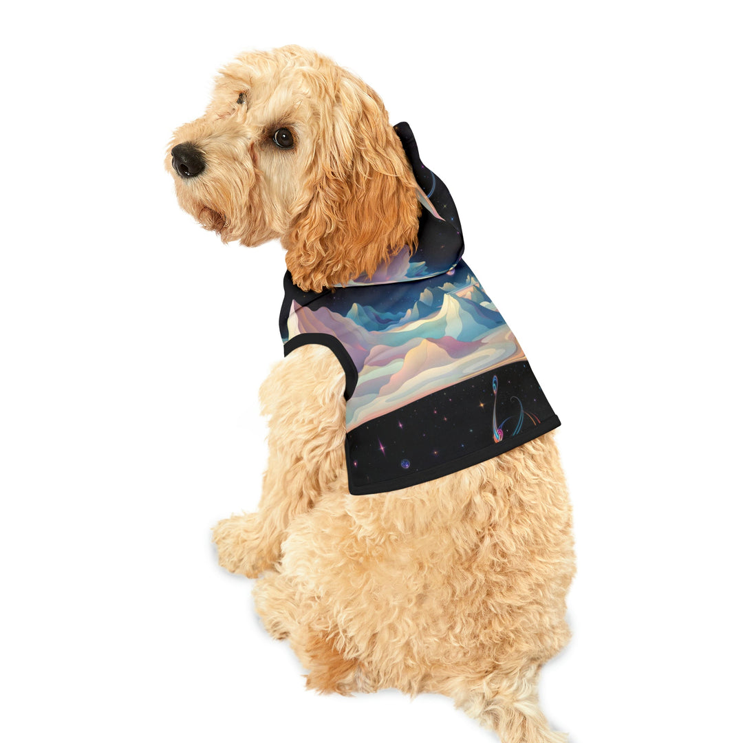 Surreal Cosmic Landscape - Pet Hoodie - Pets - g(0D·IO) - XXS - Black Rib -