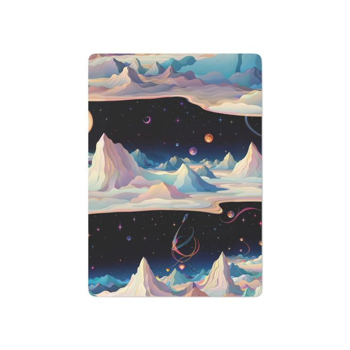 Surreal Cosmic Landscape - Poker Cards - Paper products - g(0D·IO) - 2.47" x 3.47" - White - Semi Glossy