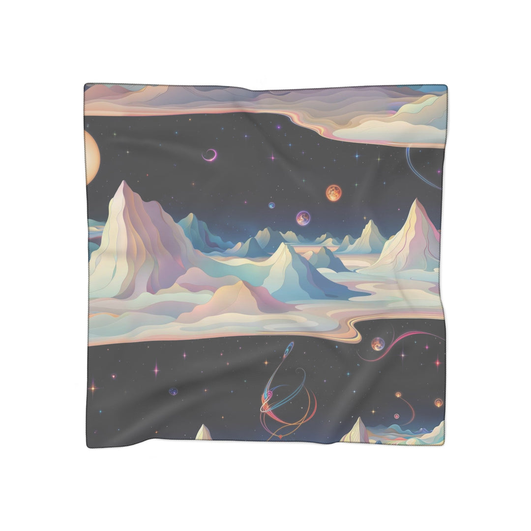 Surreal Cosmic Landscape - Poly Scarf - Accessories - g(0D·IO) - Poly voile - 50" × 50" -