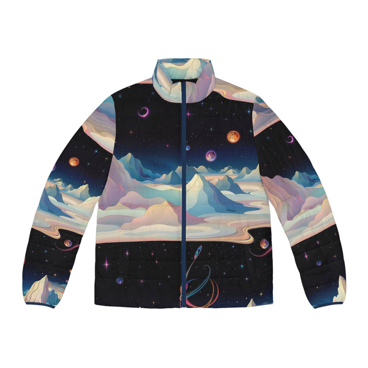 Surreal Cosmic Landscape - Puffer Jacket - All Over Prints - g(0D·IO) - S - Dark blue zipper -