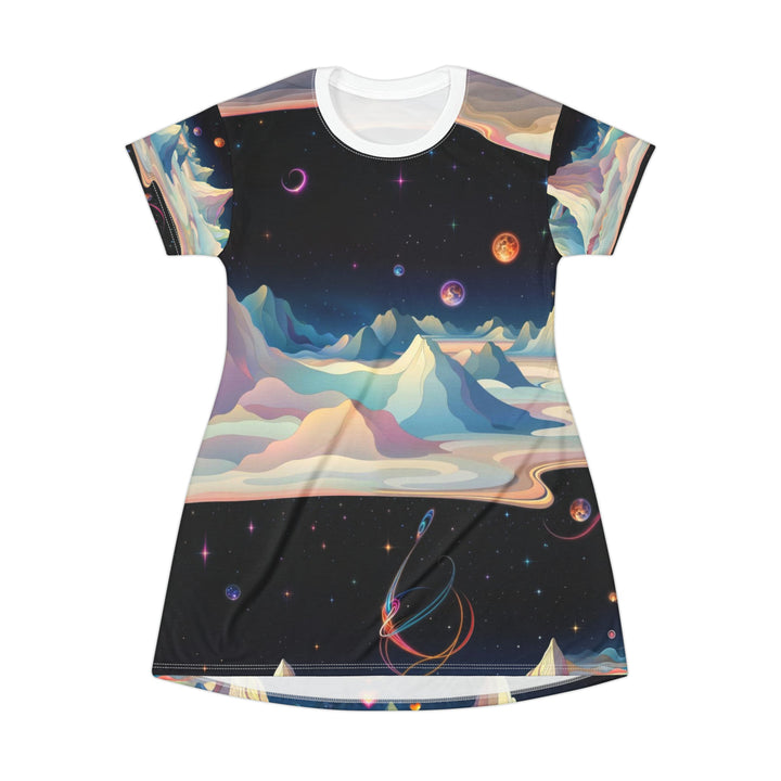 Surreal Cosmic Landscape - T-Shirt Dress - All Over Prints - g(0D·IO) - XS - -