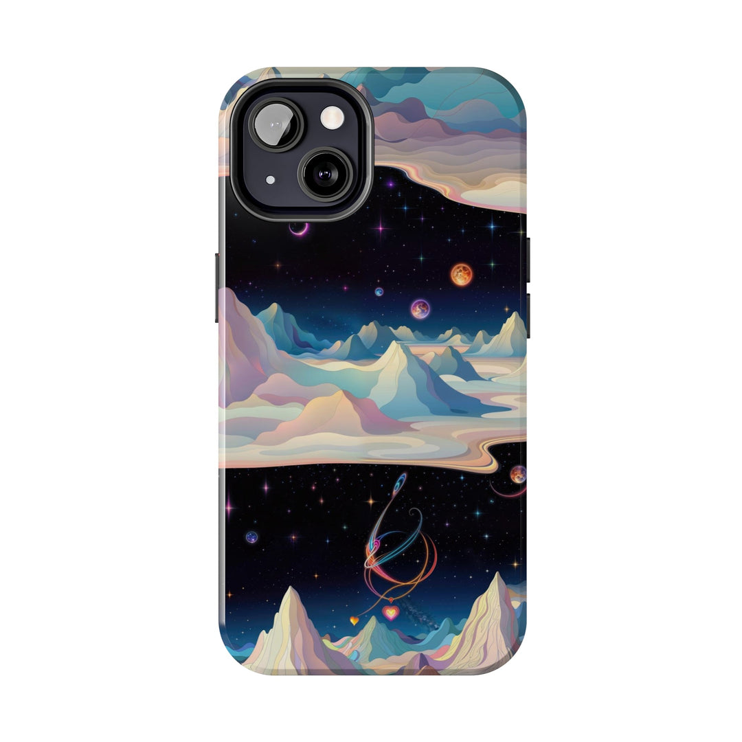 Surreal Cosmic Landscape - Tough Phone Case - Phone Case - g(0D·IO) - iPhone 13 Mini - -