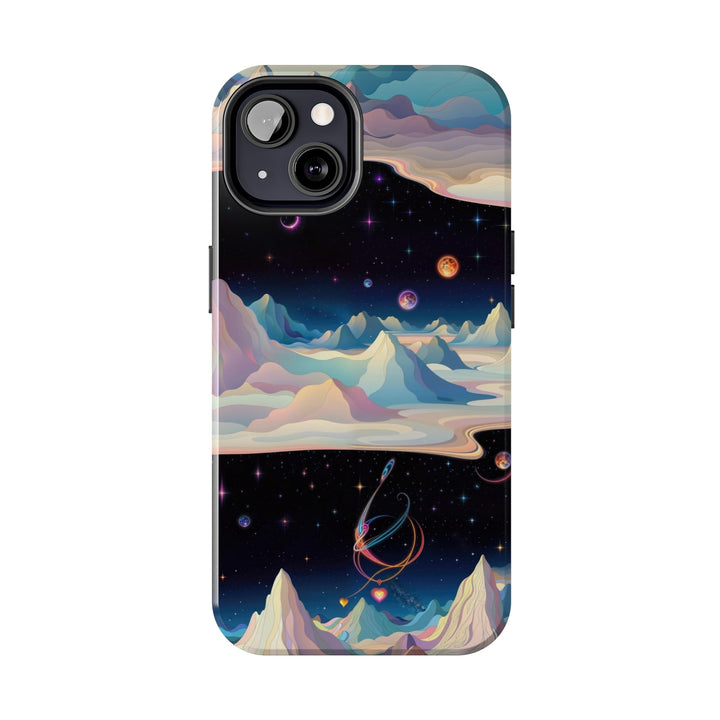 Surreal Cosmic Landscape - Tough Phone Case - Phone Case - g(0D·IO) - iPhone 13 Mini - -