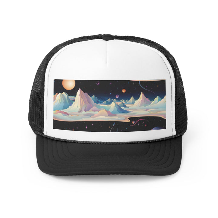 Surreal Cosmic Landscape - Trucker Hat - Hats - g(0D·IO) - Black - One size -