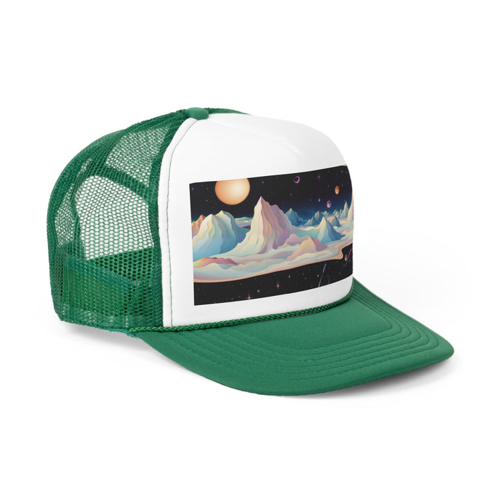 Surreal Cosmic Landscape - Trucker Hat - Hats - g(0D·IO) - Pink - One size -