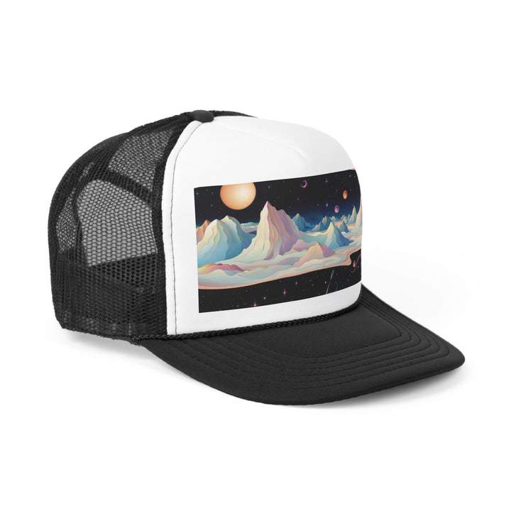 Surreal Cosmic Landscape - Trucker Hat - Hats - g(0D·IO) - Pink - One size -