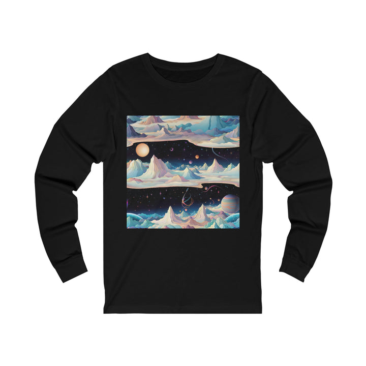 Surreal Cosmic Landscape - Unisex Jersey Long Sleeve Tee - Long-sleeve - g(0D·IO) - S - Black -