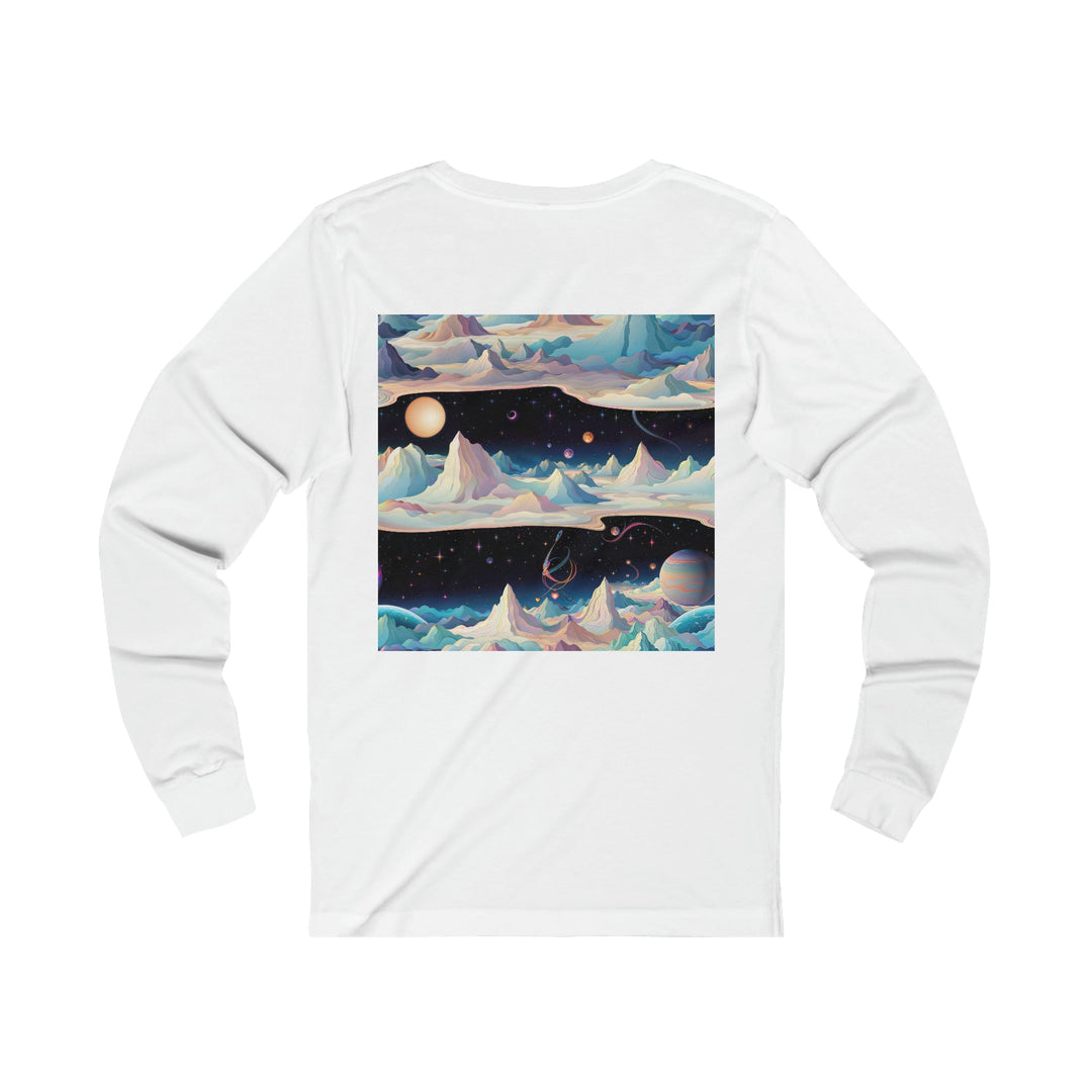 Surreal Cosmic Landscape - Unisex Jersey Long Sleeve Tee - Long-sleeve - g(0D·IO) - S - Heather Forest -