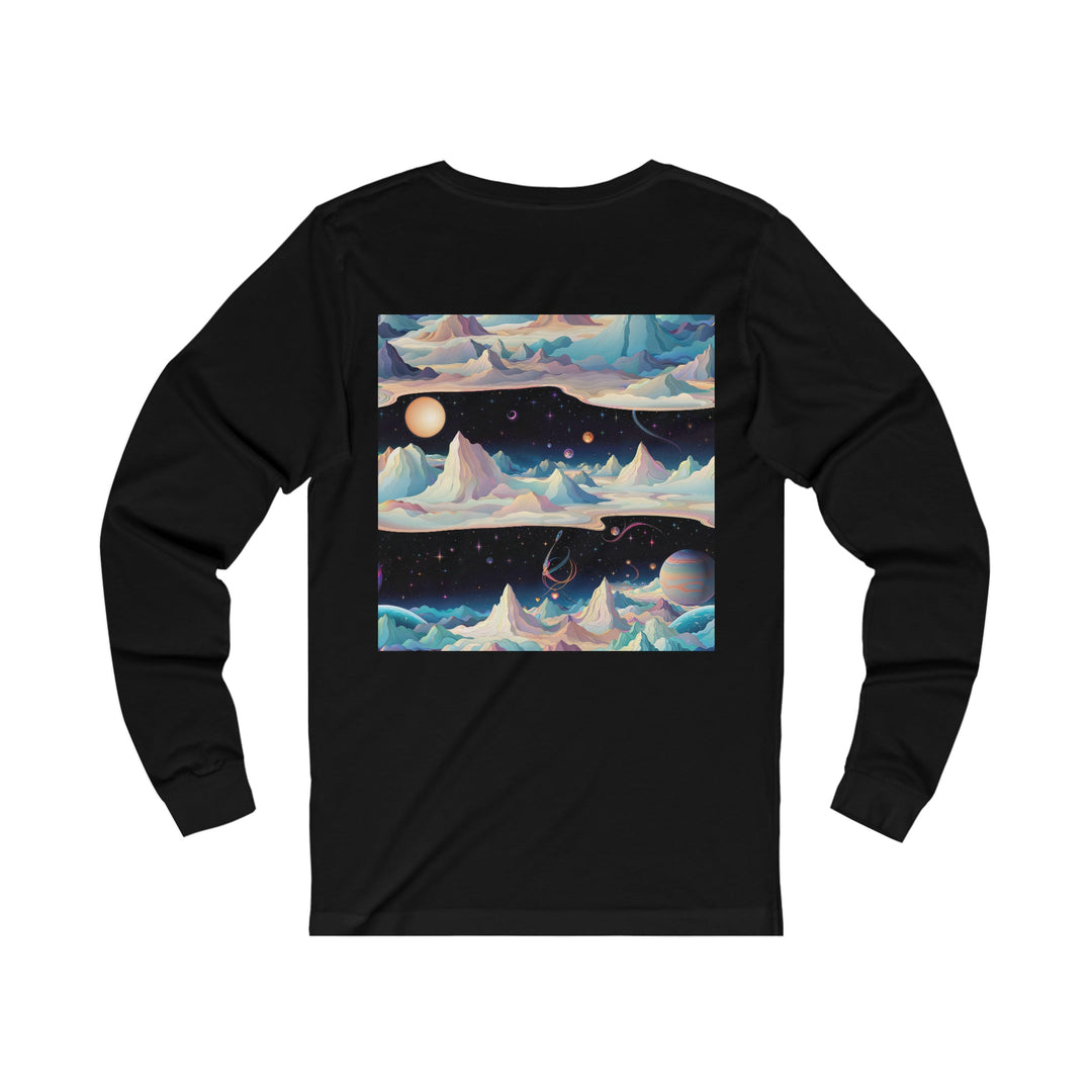 Surreal Cosmic Landscape - Unisex Jersey Long Sleeve Tee - Long-sleeve - g(0D·IO) - S - Heather Forest -