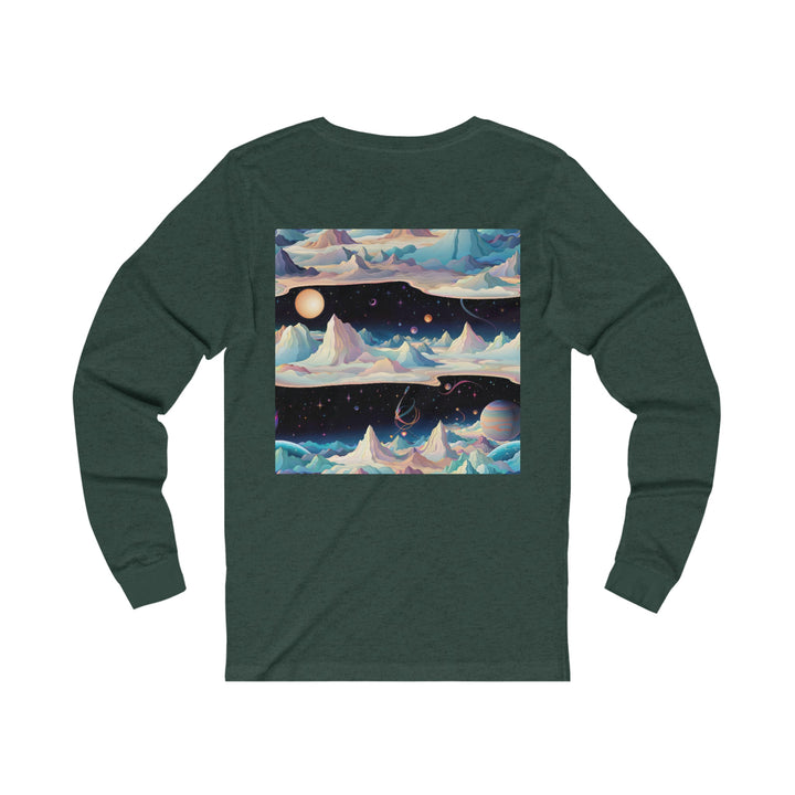 Surreal Cosmic Landscape - Unisex Jersey Long Sleeve Tee - Long-sleeve - g(0D·IO) - S - Heather Forest -