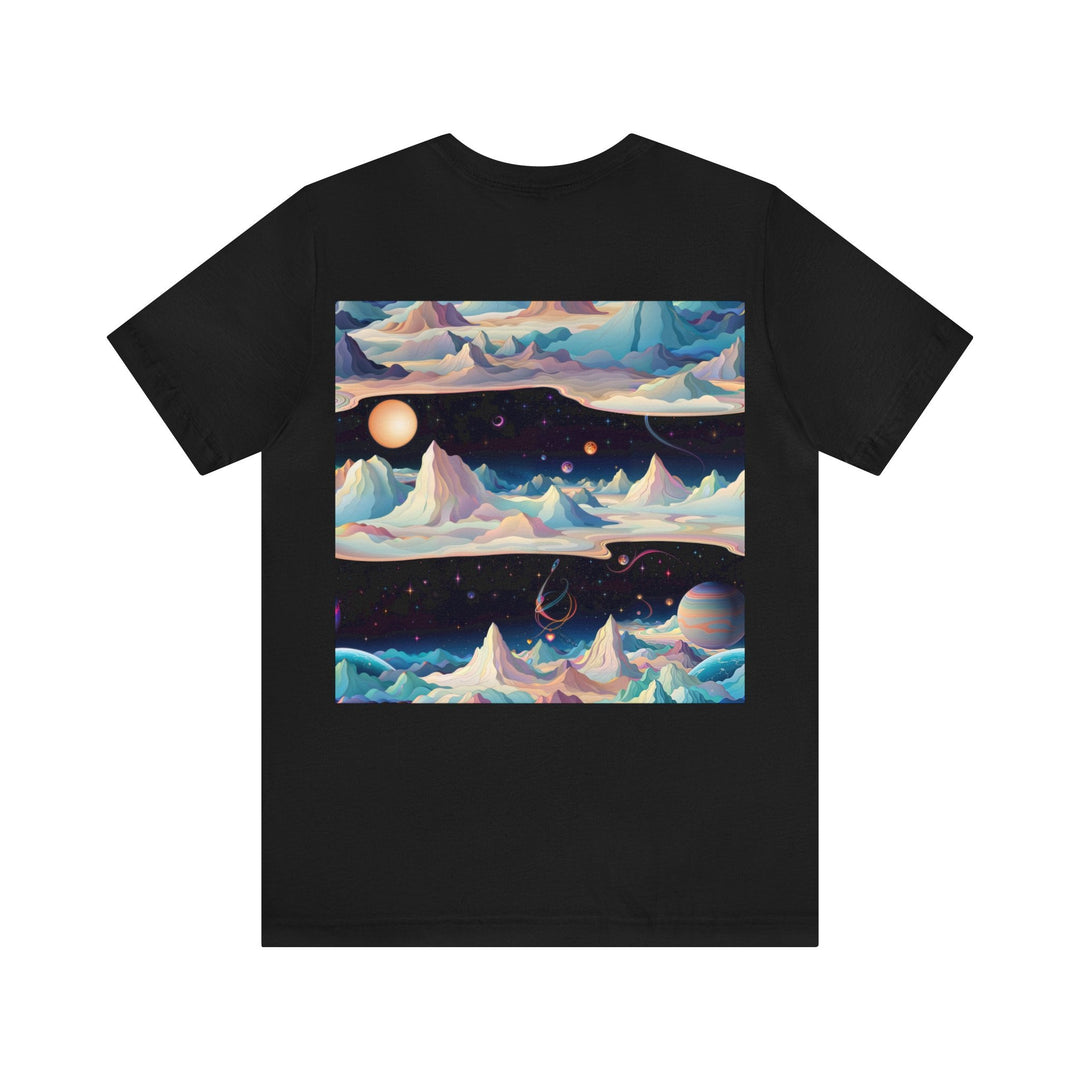 Surreal Cosmic Landscape - Unisex Jersey Short Sleeve Tee - T-Shirt - g(0D·IO) - Black - S -