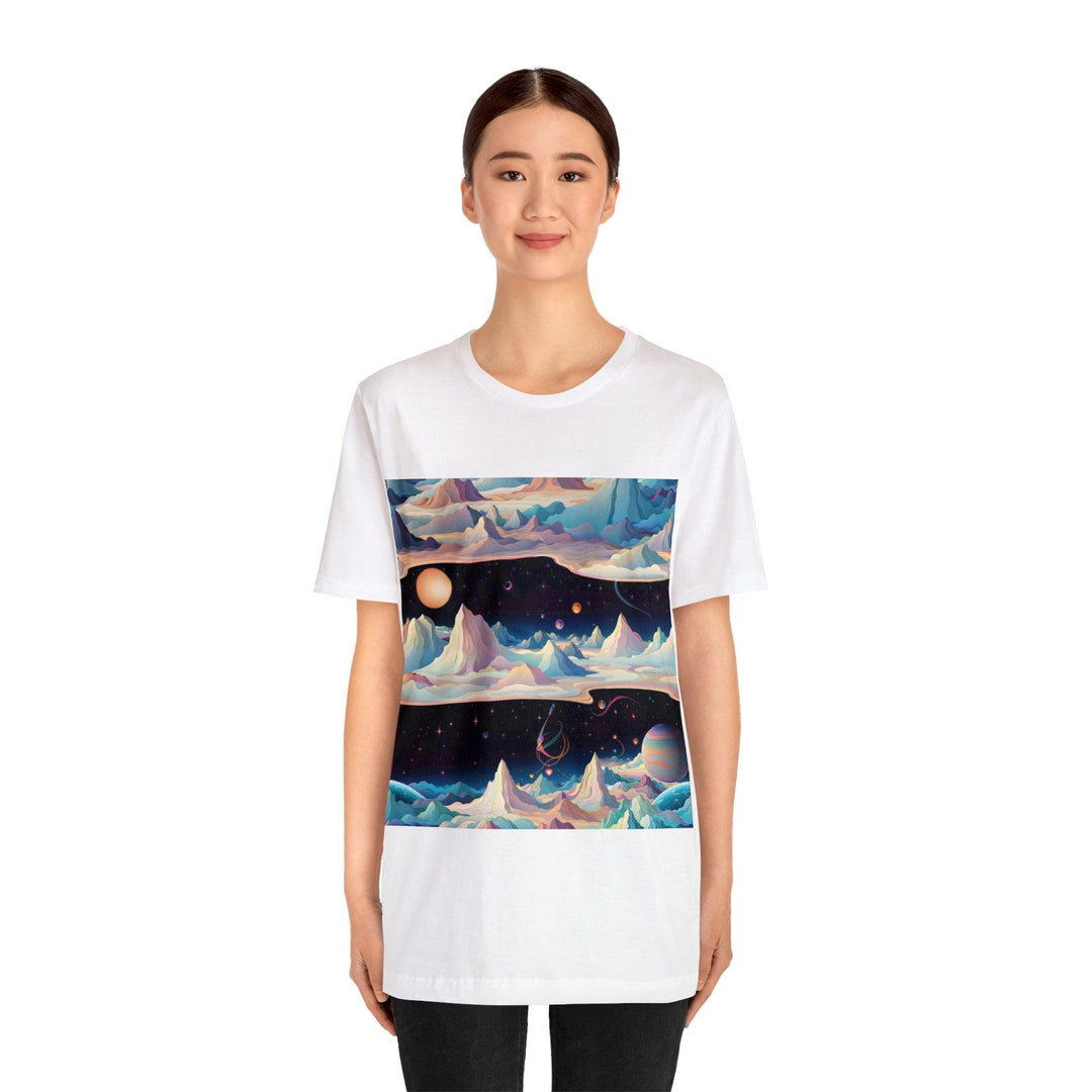 Surreal Cosmic Landscape - Unisex Jersey Short Sleeve Tee - T-Shirt - g(0D·IO) - Black - S -