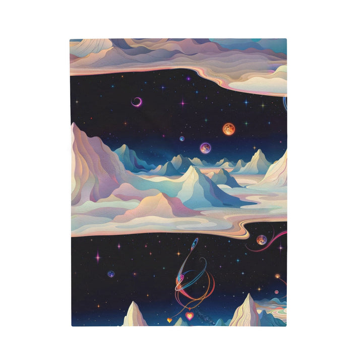 Surreal Cosmic Landscape - Velveteen Plush Blanket - All Over Prints - g(0D·IO) - 30" × 40" - -