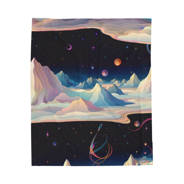 Surreal Cosmic Landscape - Velveteen Plush Blanket - All Over Prints - g(0D·IO) - 50" × 60" - -